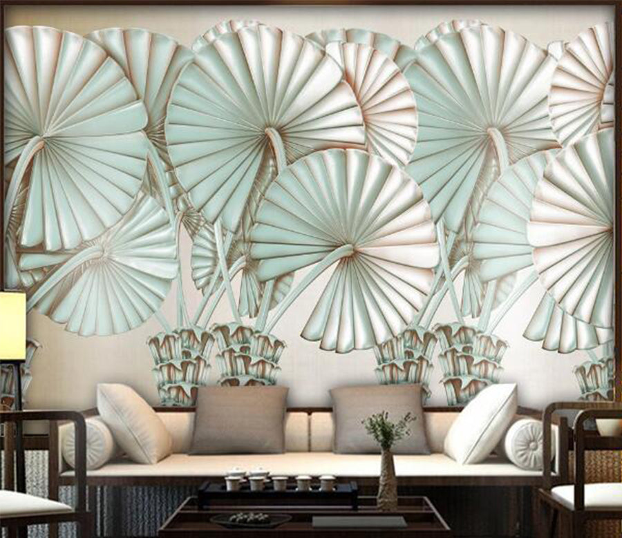 3D Fan Plant WC1090 Wall Murals