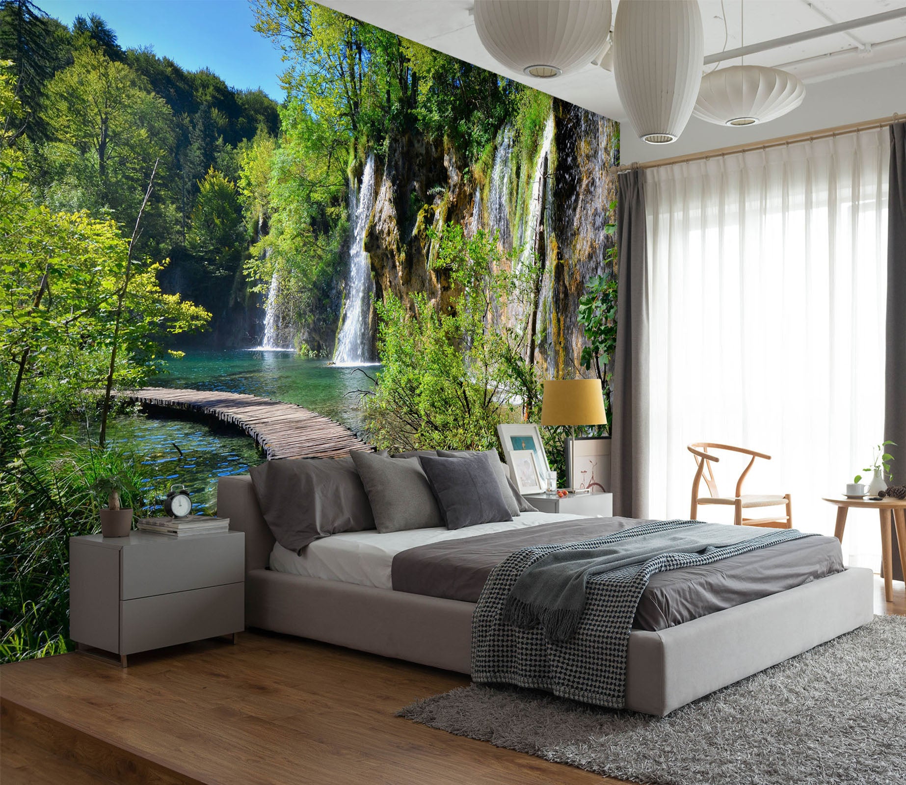 3D Mountain Stream 58113 Wall Murals