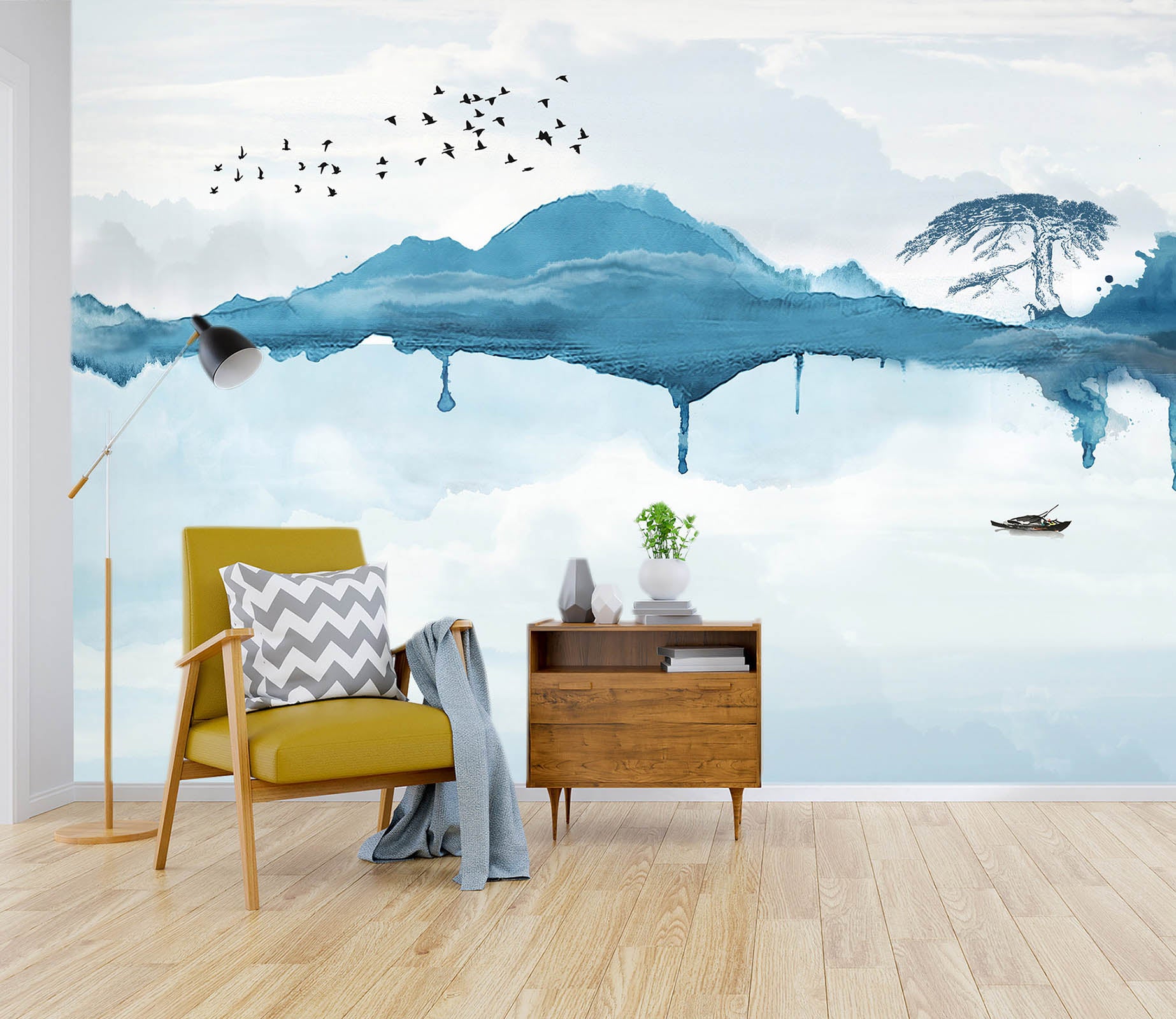 3D Valley River 1418 Wall Murals