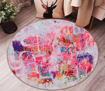 3D Graffiti Painting 1364 Misako Chida Rug Round Non Slip Rug Mat