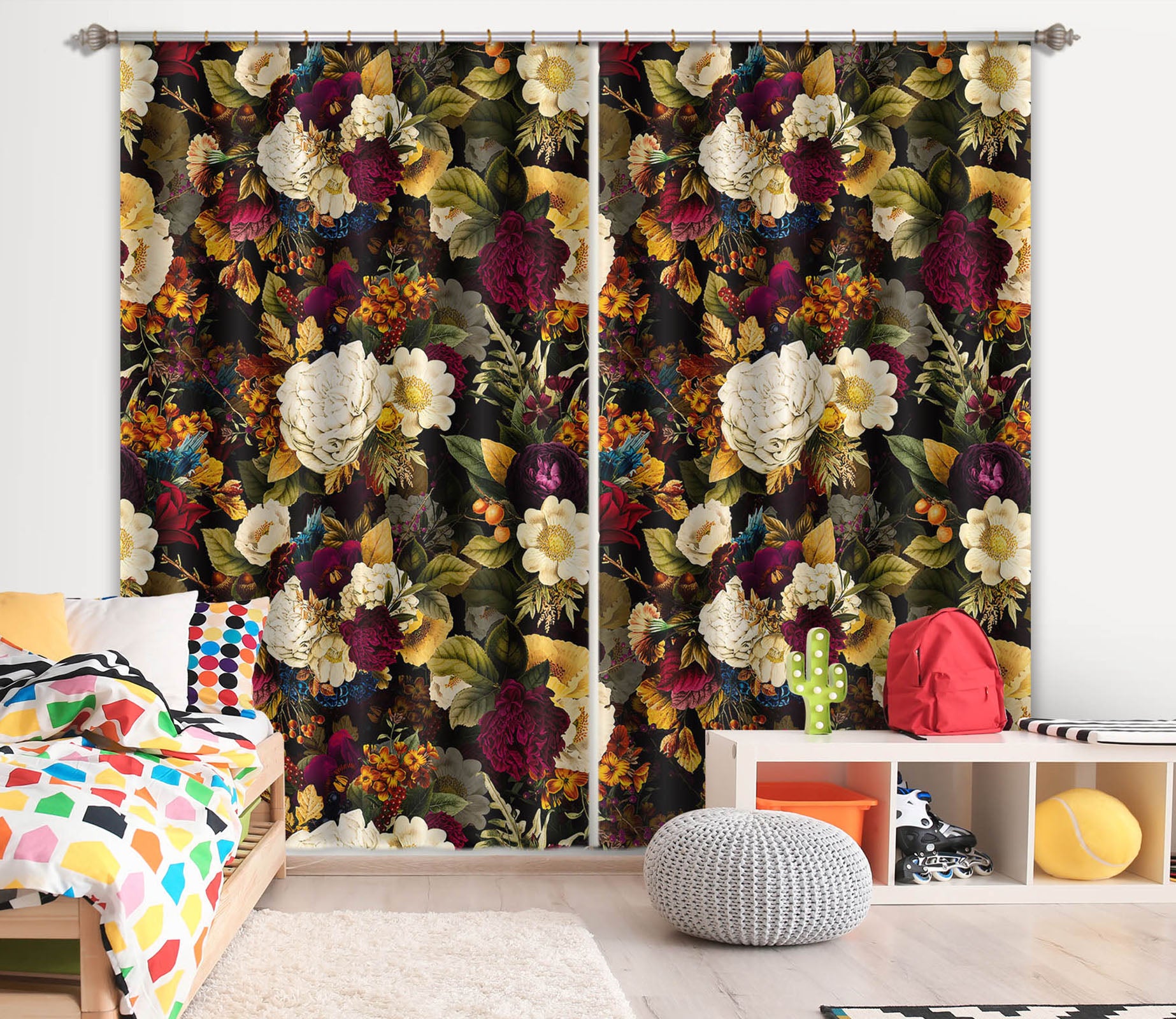 3D Painted Garden 114 Uta Naumann Curtain Curtains Drapes