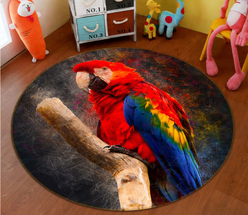 3D Parrot 82197 Animal Round Non Slip Rug Mat