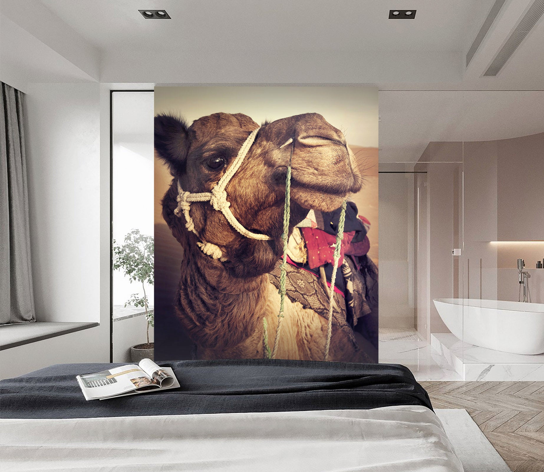 3D Camel Animal 142 Wall Murals