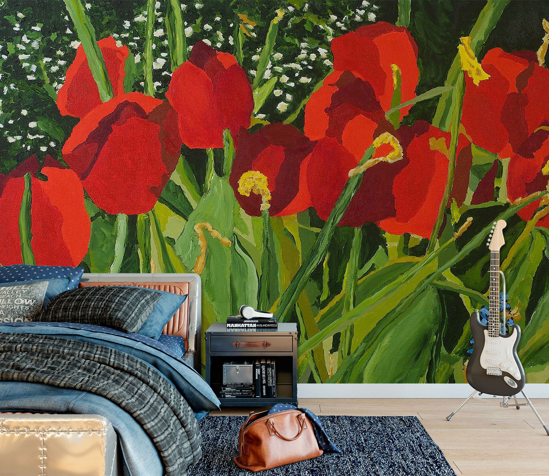 3D Wild Flowers 161 Allan P. Friedlander Wall Mural Wall Murals