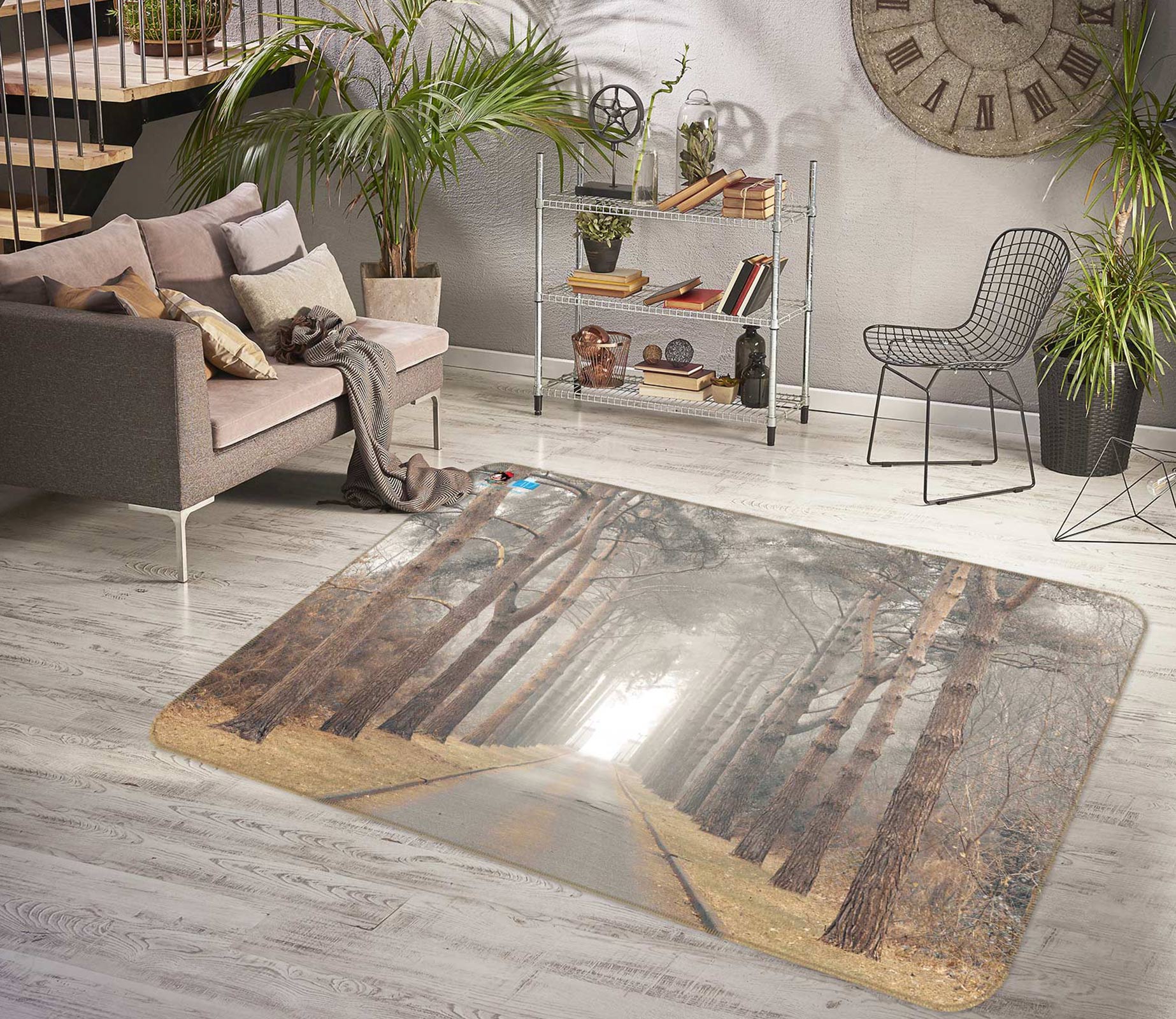 3D Tree Branch 6883 Assaf Frank Rug Non Slip Rug Mat