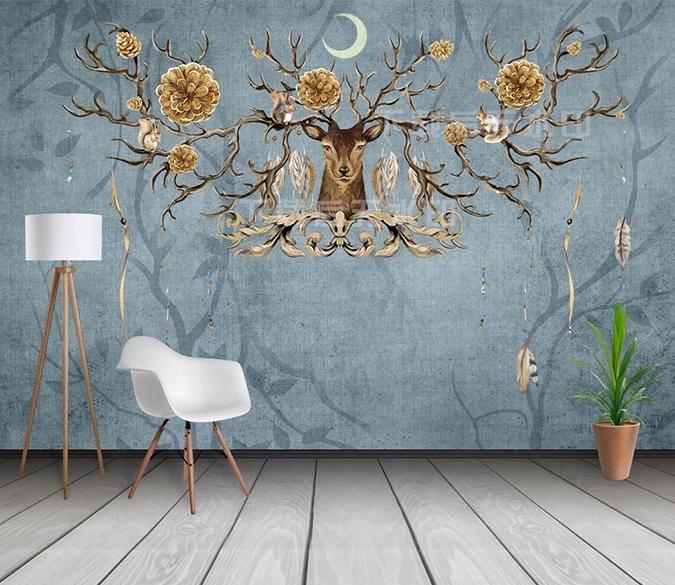 3D Elk 313 Wall Murals Wallpaper AJ Wallpaper 2 