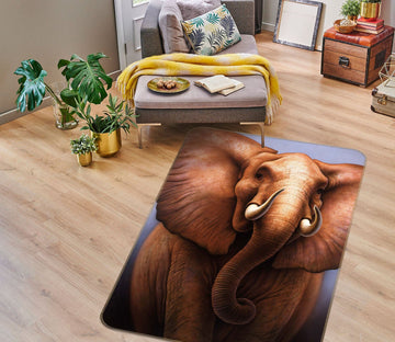 3D Elephant 1070 Jerry LoFaro Rug Non Slip Rug Mat Mat AJ Creativity Home 