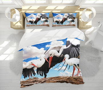 3D Crane 19233 Bed Pillowcases Quilt