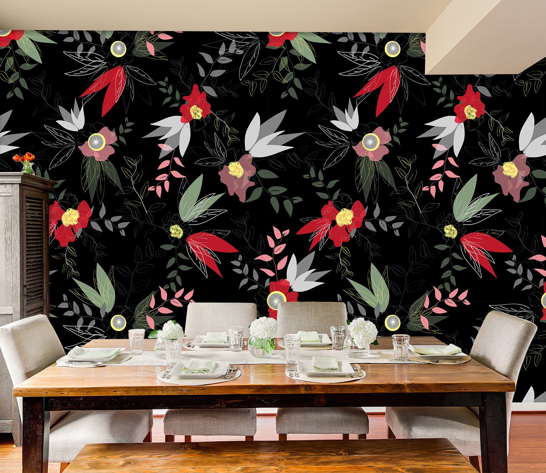 3D Flowers Pattern 12037 Kashmira Jayaprakash Wall Mural Wall Murals