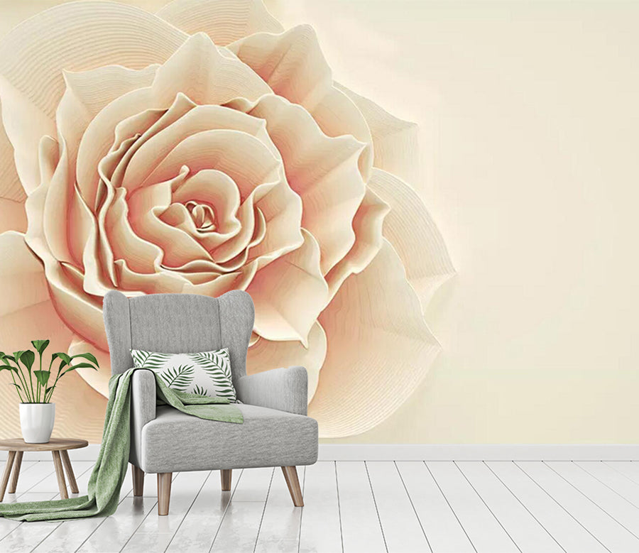 3D Yellow Rose WC573 Wall Murals