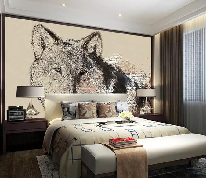 3D Big Wolf 1335 Wall Murals Wallpaper AJ Wallpaper 2 