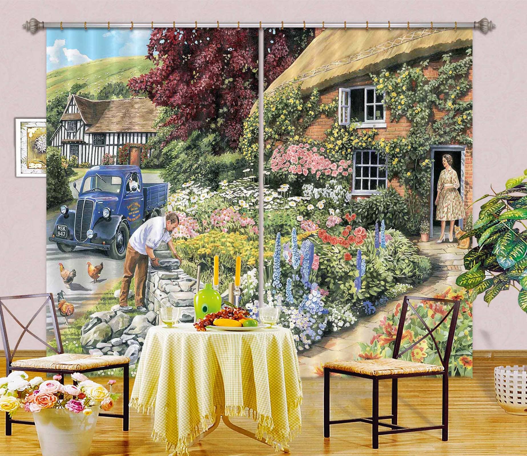 3D Drystone Walling 062 Trevor Mitchell Curtain Curtains Drapes Curtains AJ Creativity Home 