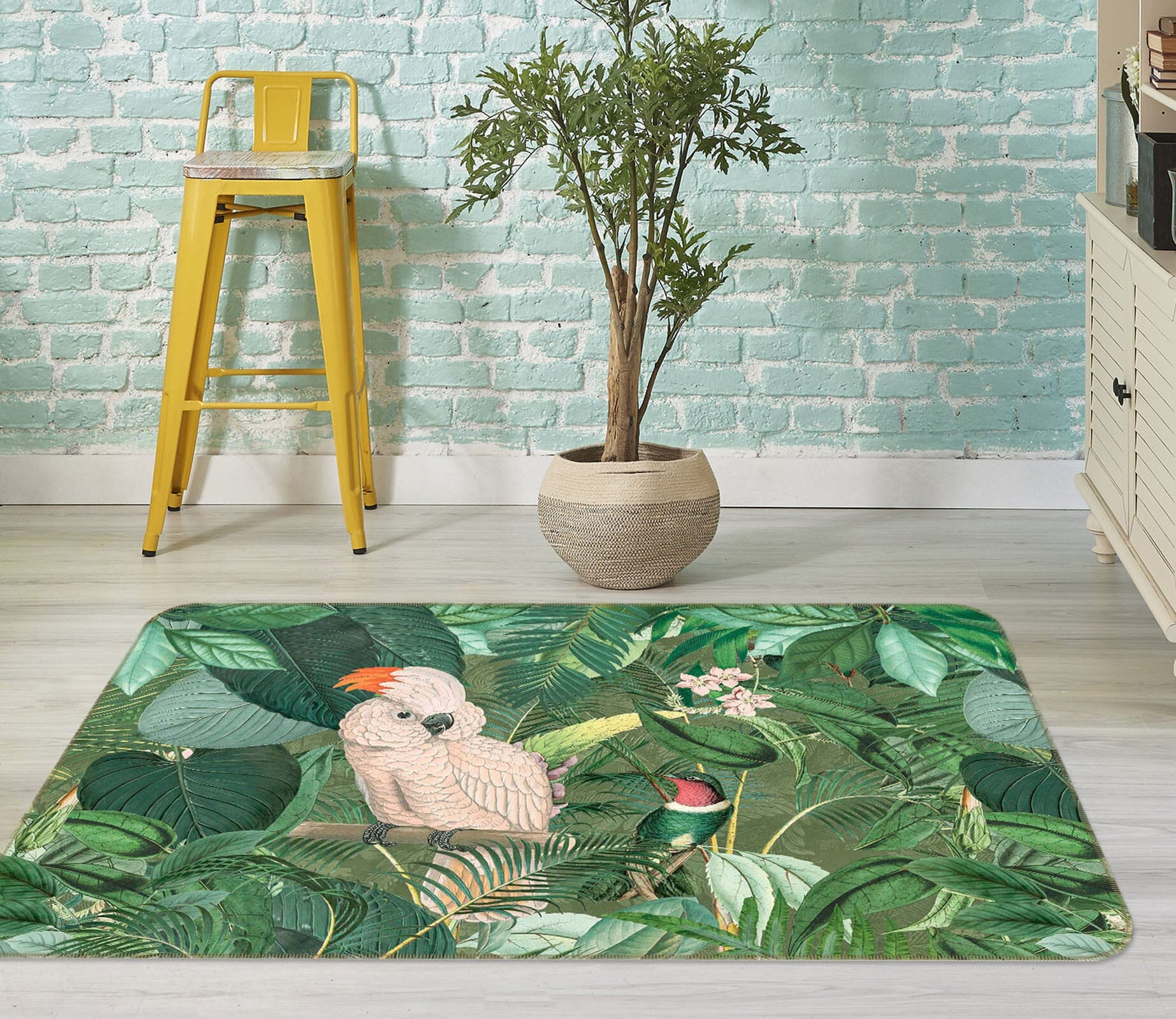 3D Jungle Friends 1026 Andrea haase Rug Non Slip Rug Mat Mat AJ Creativity Home 