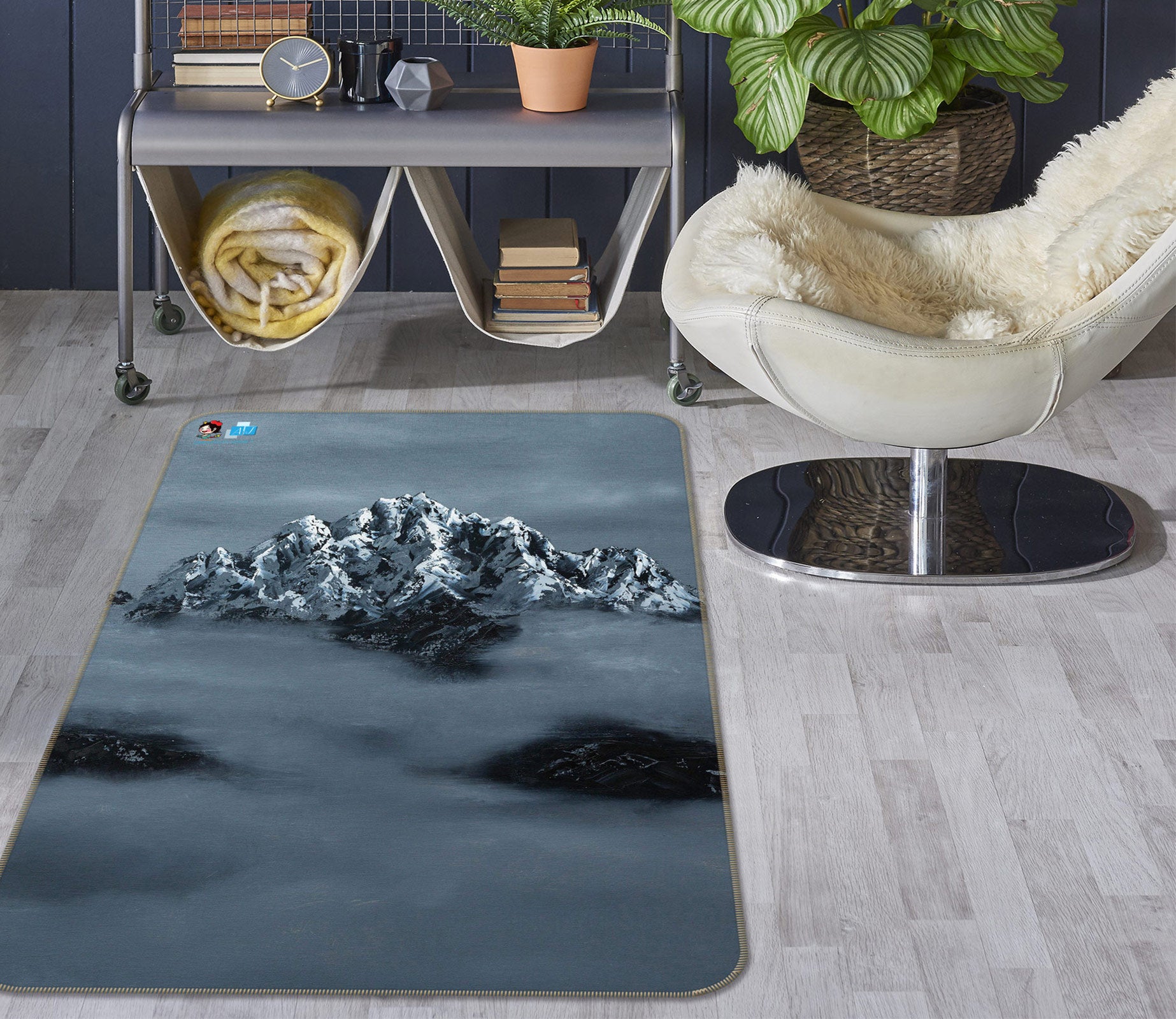 3D Snow Mountain Peak 1892 Marina Zotova Rug Non Slip Rug Mat