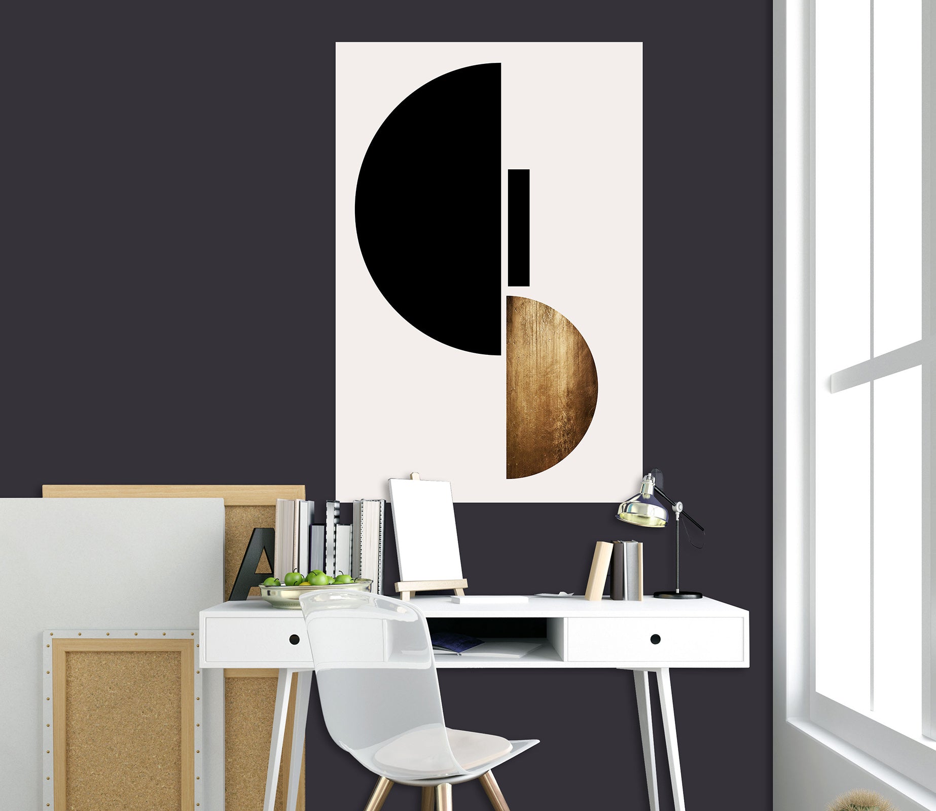 3D Colored Semicircle 212 Boris Draschoff Wall Sticker