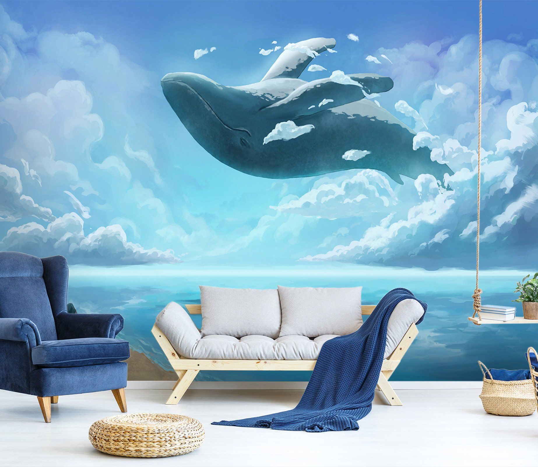 3D Whale Sea 465 Wallpaper AJ Wallpaper 2 