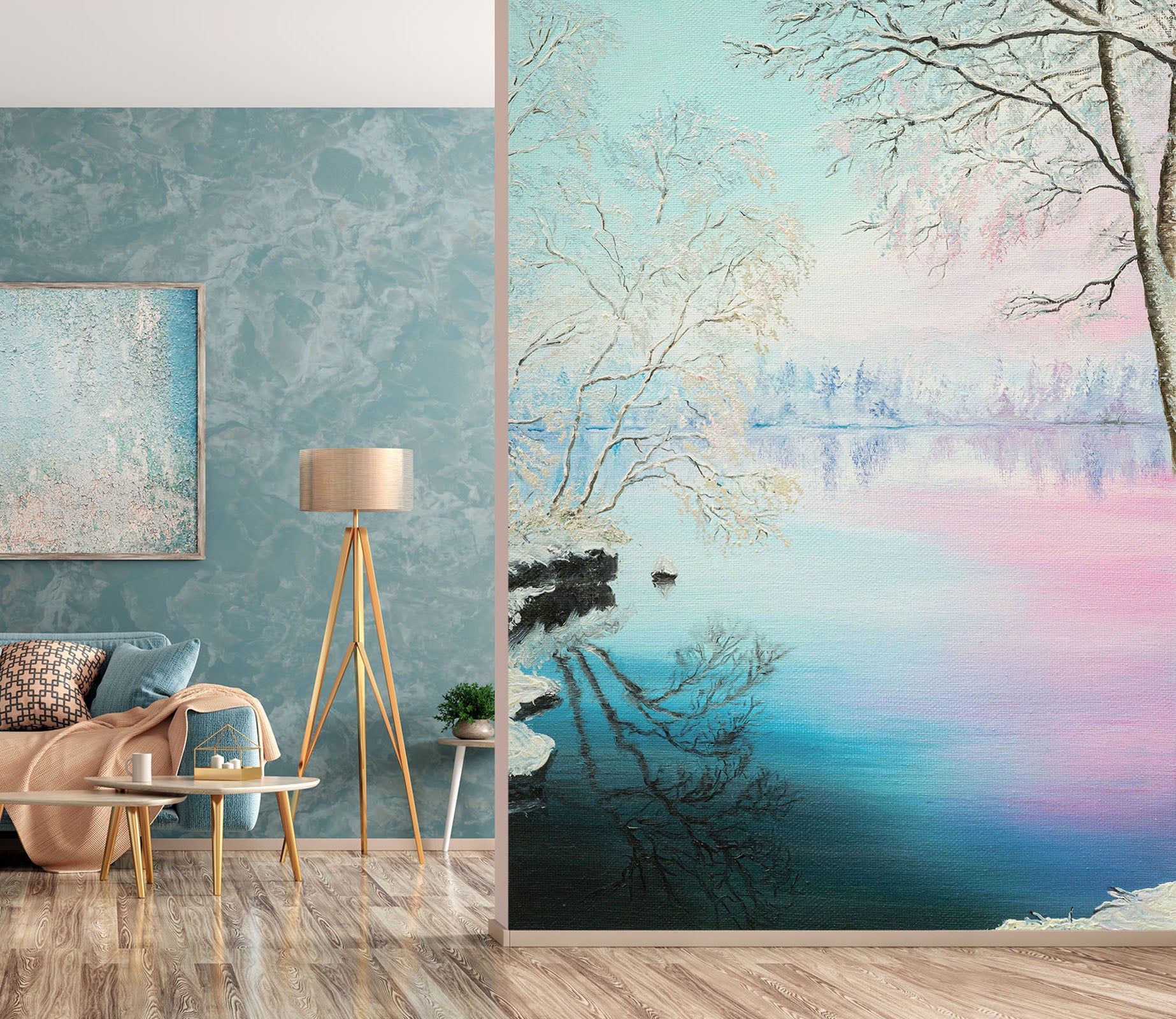 3D Snow Tree Ice Lake 1872 Marina Zotova Wall Mural Wall Murals