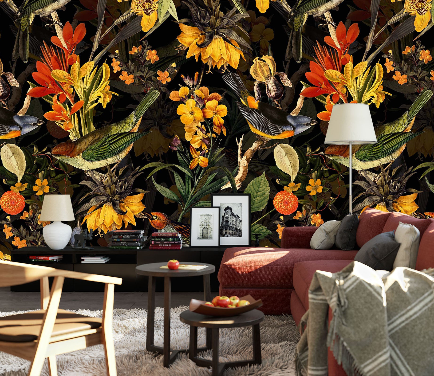 3D Golden Flowers 114 Uta Naumann Wall Mural Wall Murals