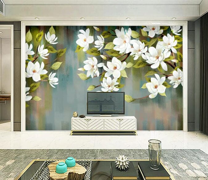 3D Flowers And Leaves 1825 Wall Murals Wallpaper AJ Wallpaper 2 