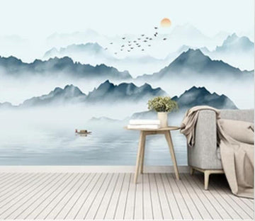 3D Misty Valley 946 Wall Murals Wallpaper AJ Wallpaper 2 