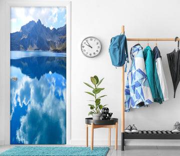 3D Mountain Sky Reflection 23100 Door Mural