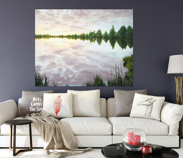 3D Lake Surface Trees 1815 Marina Zotova Wall Sticker