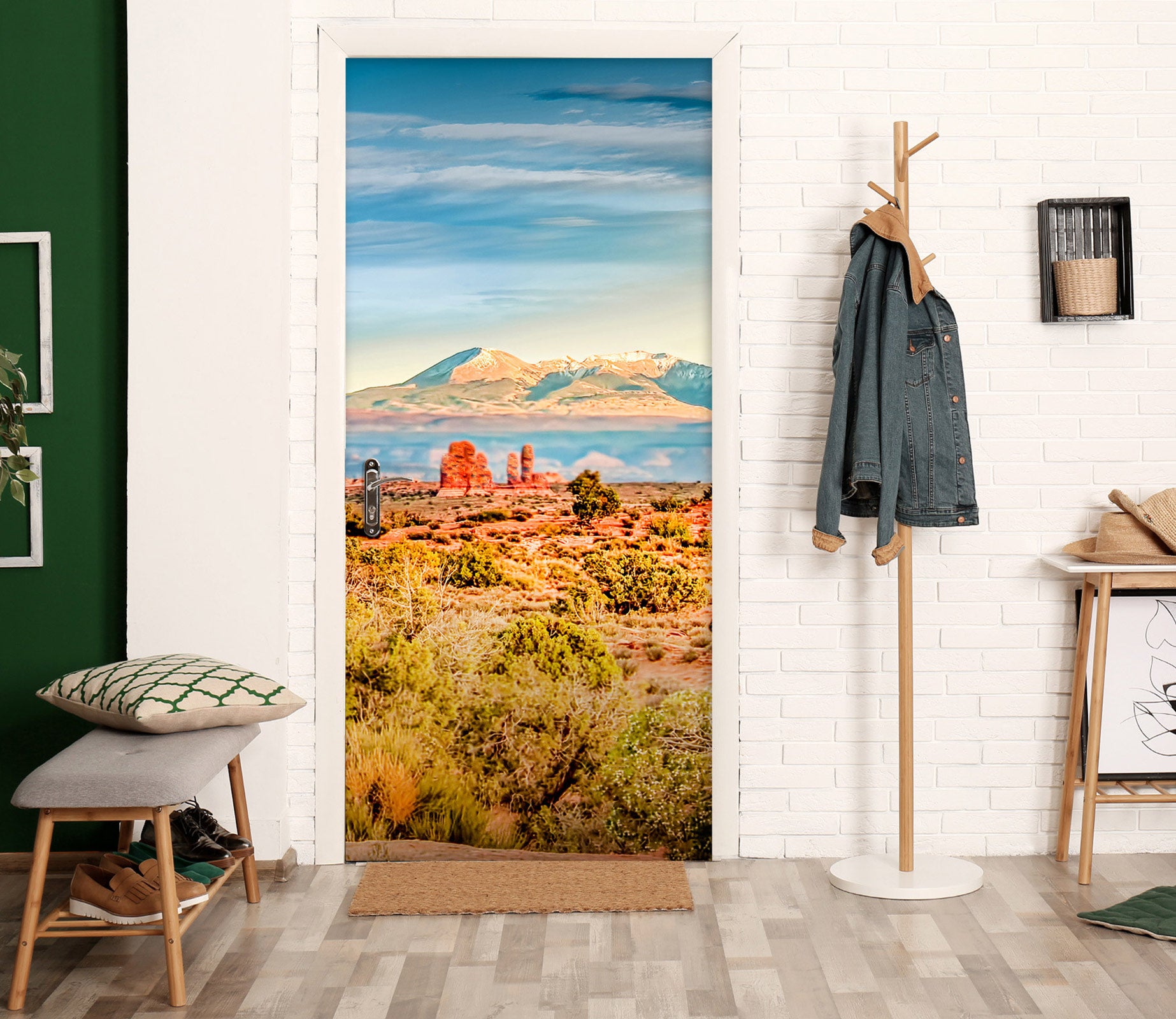 3D Meadow Mountains 107161 Beth Sheridan Door Mural