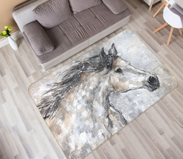 3D Horse Pattern 1160 Debi Coules Rug Non Slip Rug Mat