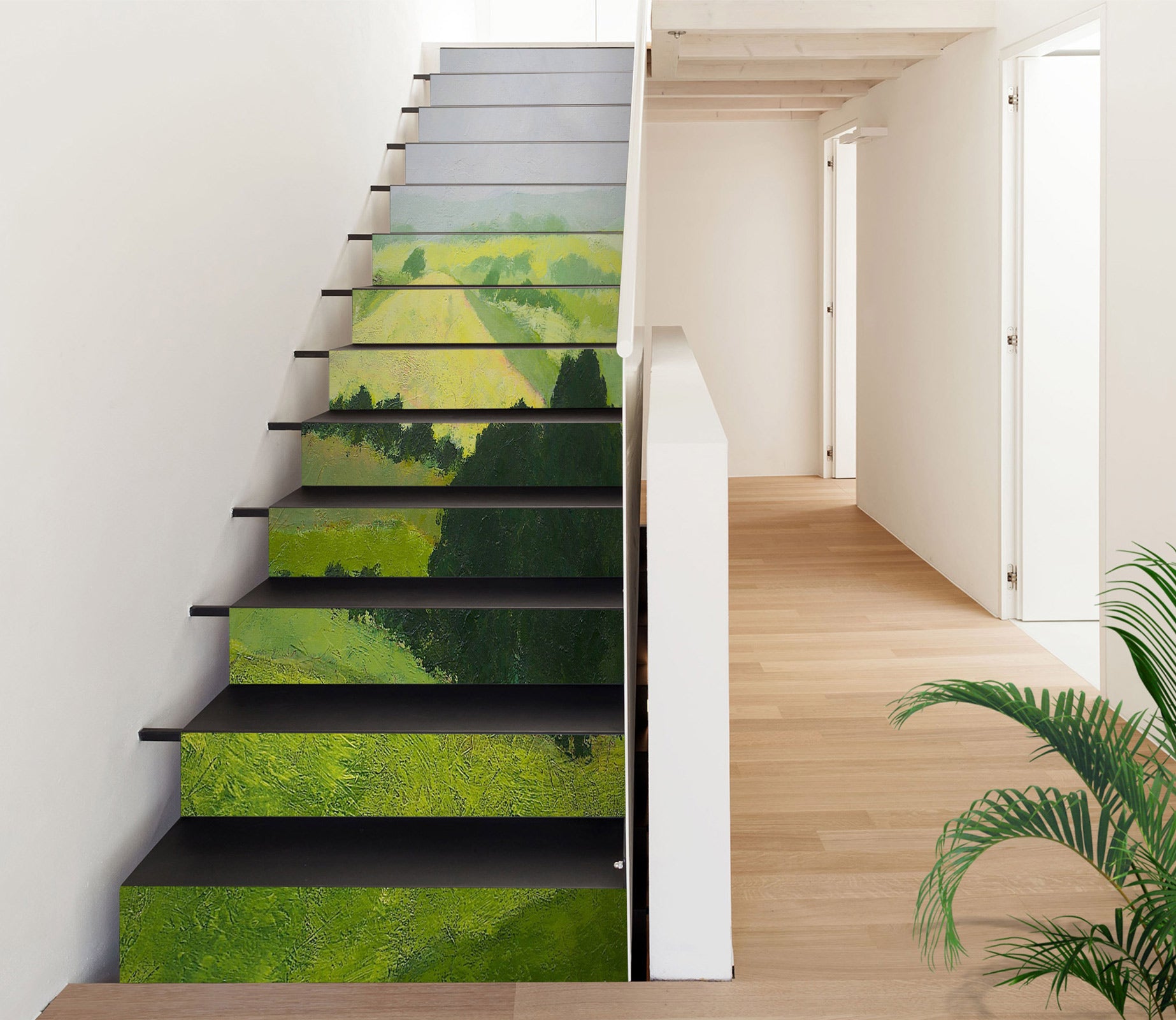 3D Green Hillside Trees 89196 Allan P. Friedlander Stair Risers