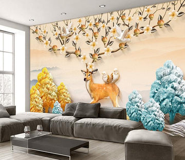 3D Flying Bird Deer 60 Wall Murals Wallpaper AJ Wallpaper 2 