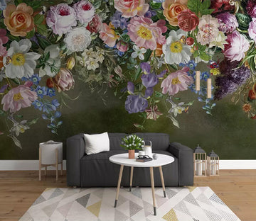 3D Chrysanthemum Peony WC579 Wall Murals