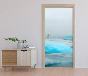 3D Blue Sea Ice 11559 Marco Carmassi Door Mural