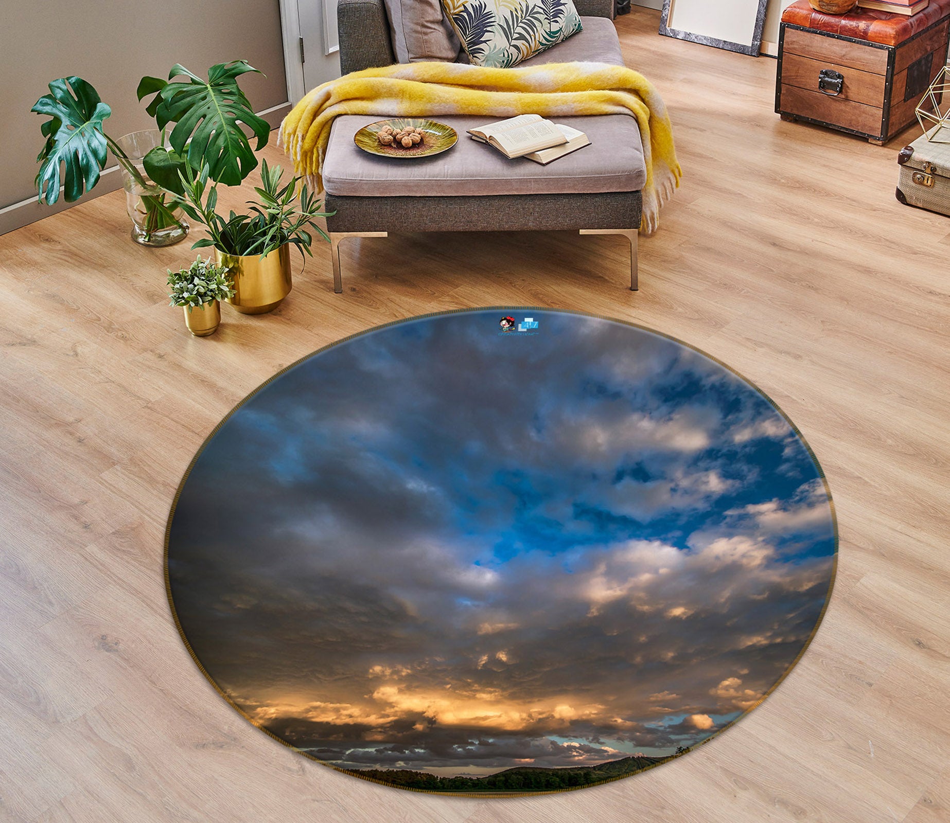 3D Sky 85106 Jerry LoFaro Rug Round Non Slip Rug Mat