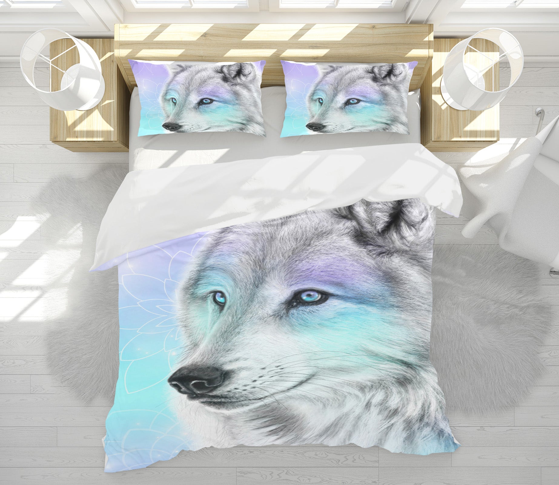 3D Gray Wolf 8587 Sheena Pike Bedding Bed Pillowcases Quilt Cover Duvet Cover