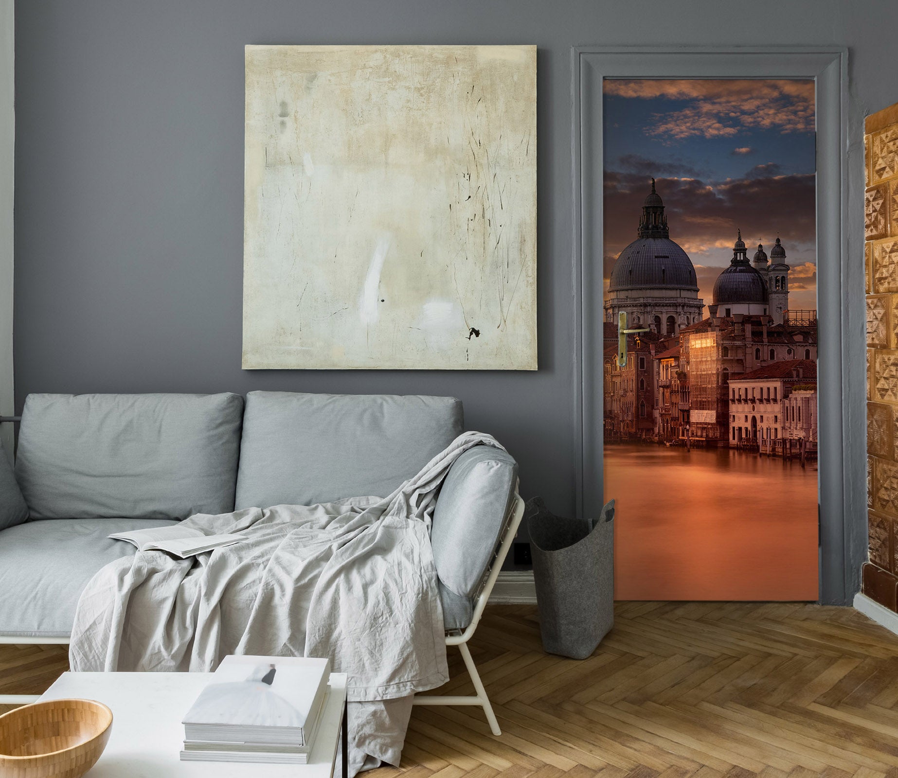 3D Sky Sunset Building 119169 Marco Carmassi Door Mural