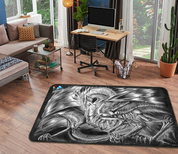 3D Gray Dragon 8204 Ruth Thompson Rug Non Slip Rug Mat