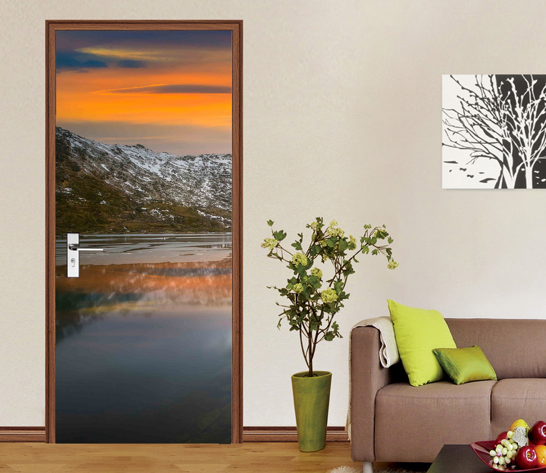 3D Sunset Landscape 11589 Marco Carmassi Door Mural