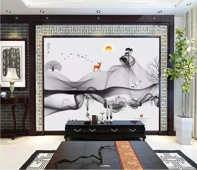 3D Ink Painting 2586 Wall Murals Wallpaper AJ Wallpaper 2 