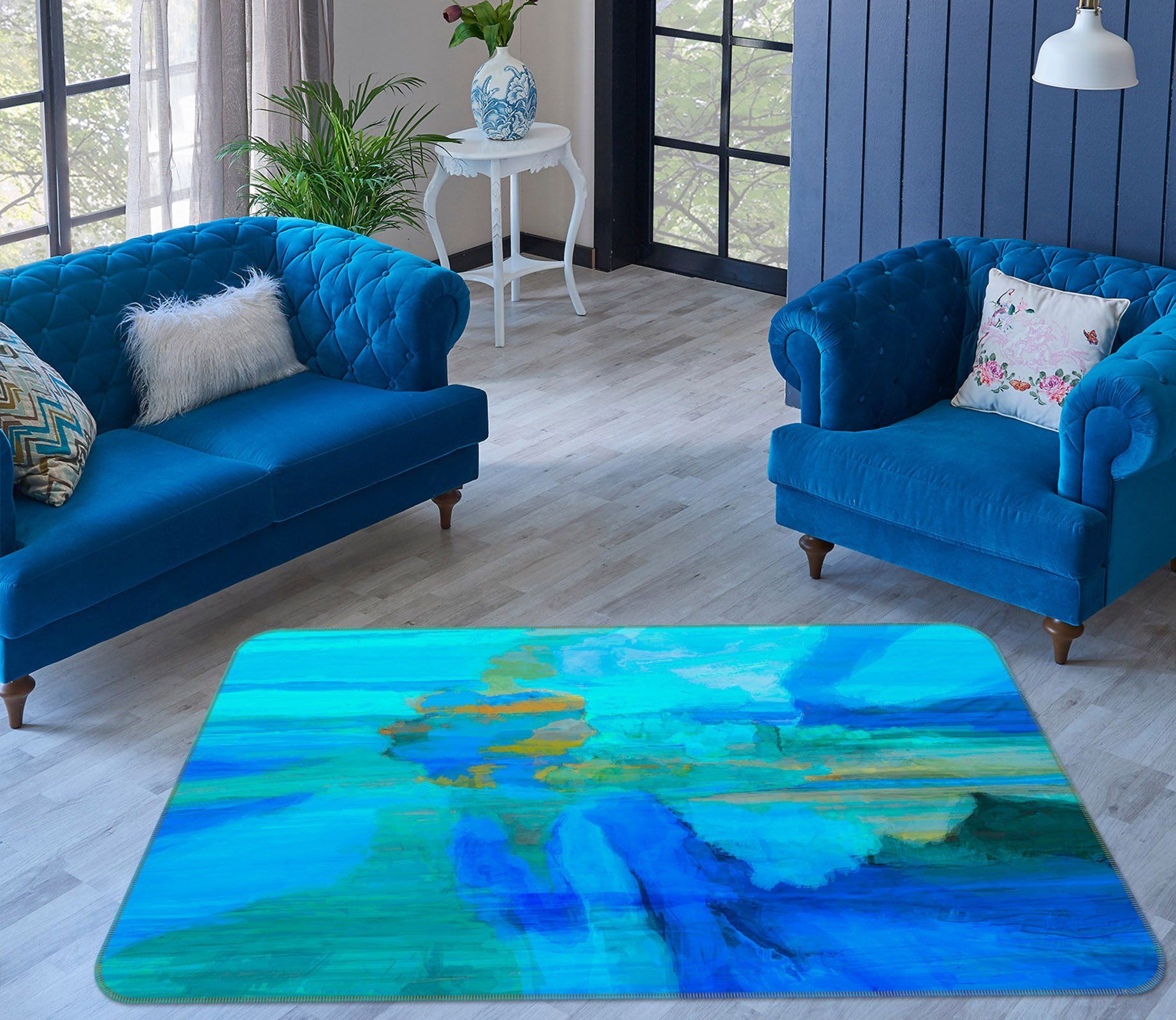 3D Blue Sea 1012 Michael Tienhaara Rug Non Slip Rug Mat Mat AJ Creativity Home 