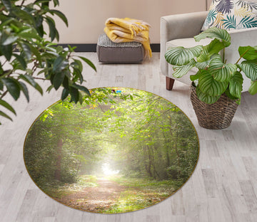 3D Sunshine Trees 7414 Assaf Frank Rug Round Non Slip Rug Mat