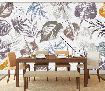 3D Painting Leaves WC538 Wall Murals