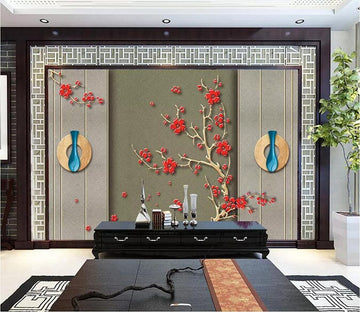 3D Red Plum 2699 Wall Murals Wallpaper AJ Wallpaper 2 