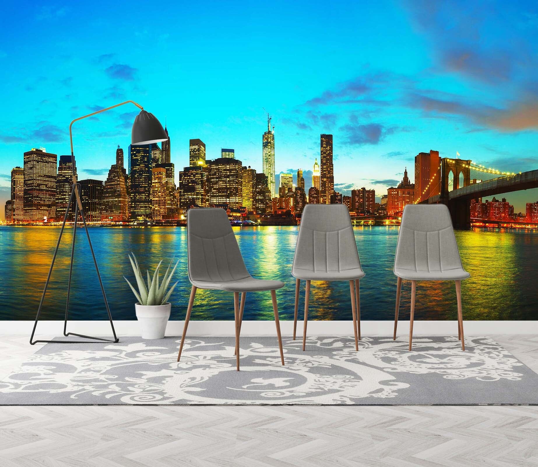 3D City Lights 1449 Wall Murals Wallpaper AJ Wallpaper 2 