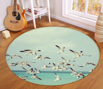 3D Seagull 82045 Animal Round Non Slip Rug Mat