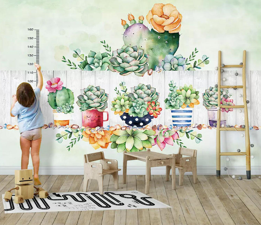 3D Planting Succulents WC650 Wall Murals