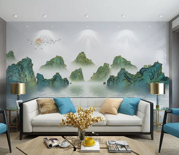 3D Green Canyon WC2304 Wall Murals