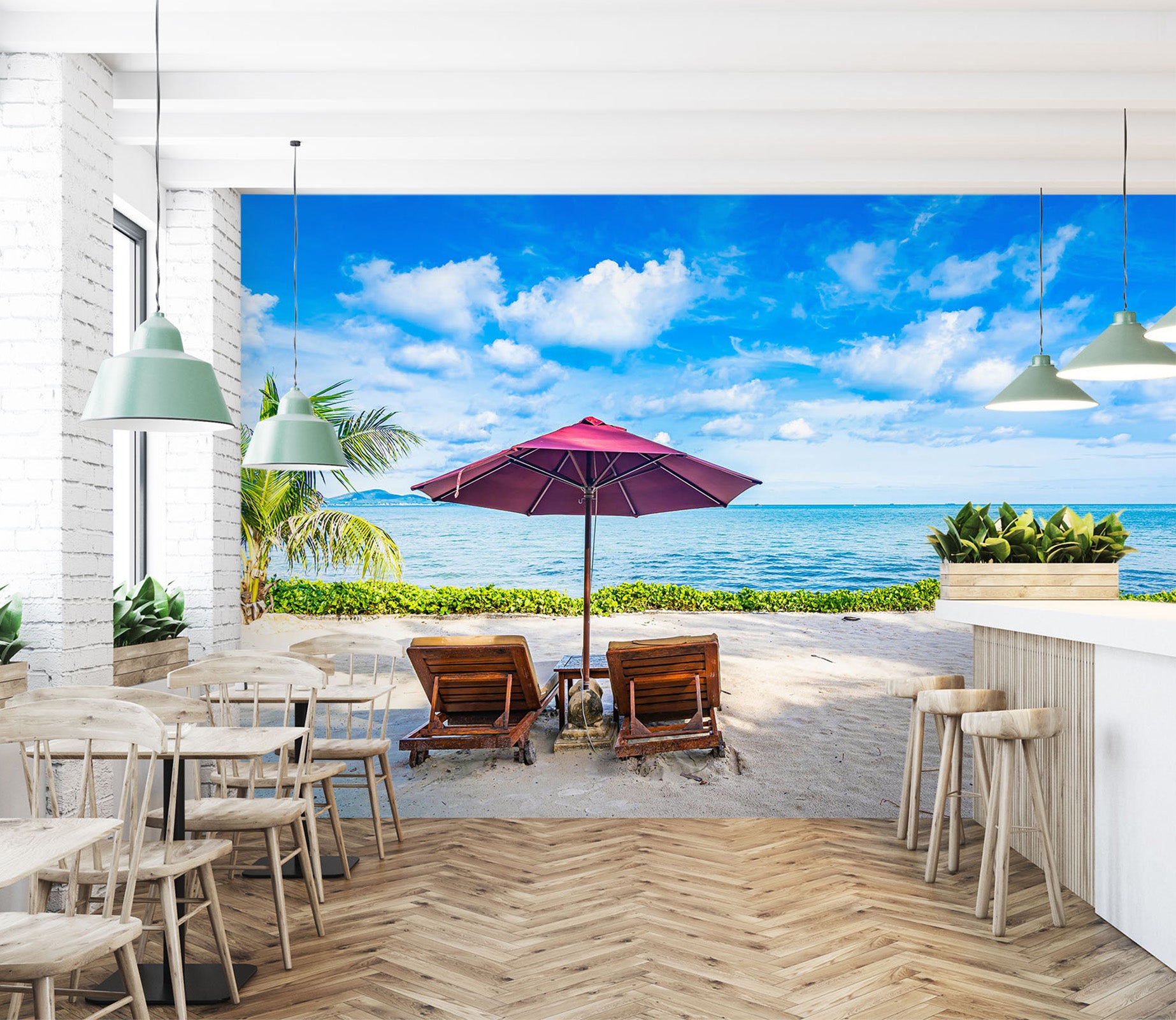 3D Seaside Sky 58072 Wall Murals