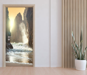 3D Valley Sea 144 Door Mural