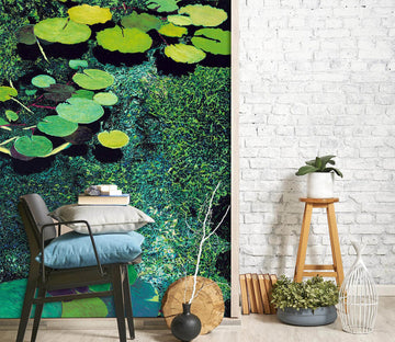 3D Green Shimmering Pond 1402 Allan P. Friedlander Wall Mural Wall Murals Wallpaper AJ Wallpaper 2 