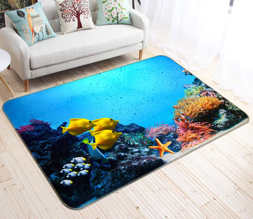 3D Starfish Coral Fish 68142 Animal Non Slip Rug Mat